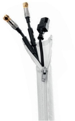 Picture of HAGOR KSR 1 Meter Weiss - 45mm Kabelsocke mit Reissverschluss Laenge 1 Meter Weite 45mm