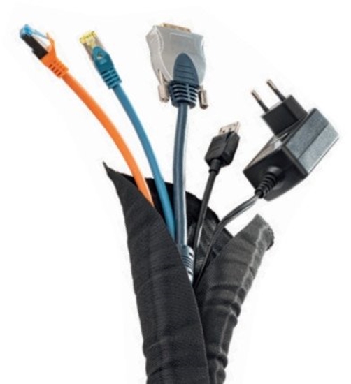 Picture of HAGOR KSS 5 Meter Schwarz - 38mm Kabelsocke selbstschliessend 5m Laenge Weite 38mm aus elastischem Polyester