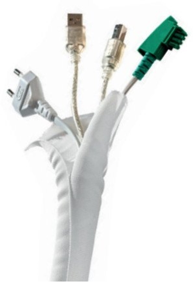 Picture of HAGOR KSS-Rolle 25 Meter Weiss - 19mm Kabelsocke selbstschliessend Rolle 25m Laenge Weite 19mm aus elastischem Polyester