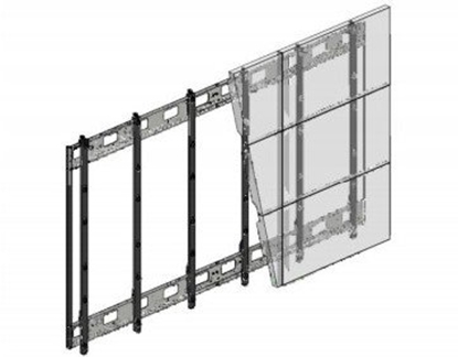 Attēls no HAGOR VWR 3x3 55 Landscape feinjustierbarer Videowall Mehrfachrahmen Tragl pro display 30 kg VESA Norm 600x400 Wandabstand 67mm