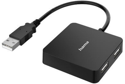 Picture of Hama USB Hub  4 Ports  USB 2.0  melna