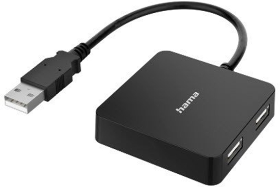 Picture of Hama USB Hub  4 Ports  USB 2.0  melna