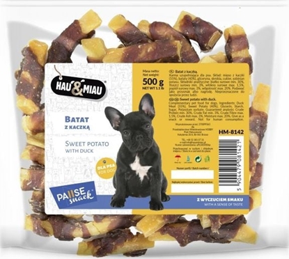 Attēls no Hau&Miau Pausesnack przysmak dla psa, batat z kaczk 500g