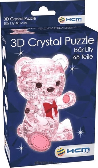 Picture of Hcm HCM Crystal Puzzle - Bear Lily pink - 59192