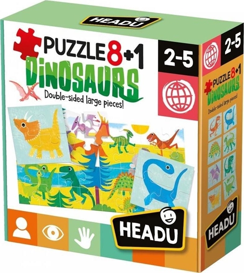 Picture of Headu Puzzle 8+1 Dinozaury
