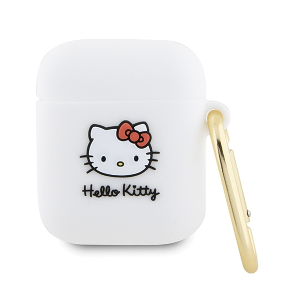Изображение Hello Kitty Apple Airpods 1/2 cover Silicone 3D Kitty Head White