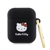 Picture of Hello Kitty Apple Airpods 1/2 cover czarny Silicone 3D Kitty Head Black