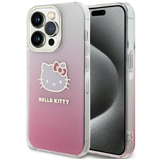 Picture of Hello Kitty Hello Kitty IML Gradient Electrop Kitty Head case for iPhone 14 Pro Max - pink