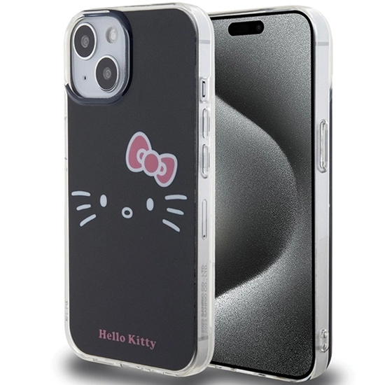 Picture of Hello Kitty Hello Kitty IML Kitty Face case for iPhone 15 - black