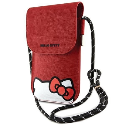 Picture of Hello Kitty Leather Hiding Kitty Cord bag - red