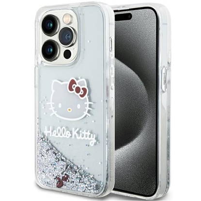 Picture of Hello Kitty Hello Kitty Liquid Glitter Charms Kitty Head case for iPhone 14 Pro Max - silver