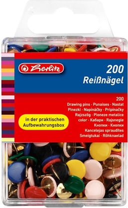 Attēls no Herlitz Pinezki kolorowe 200 szt.