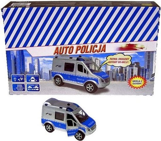 Picture of Hipo Auto Policja Van 11cm z gosem (HKG088)