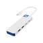 Attēls no Hyper HyperDrive Flex 4 Port USB-C Combo Hub, White/Blue | HD5200BUGL
