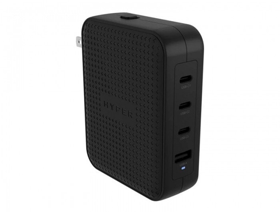 Picture of Hyper HyperJuice 145W USB-C GaN Travel Charger with 4 Ports - Black | Hyper