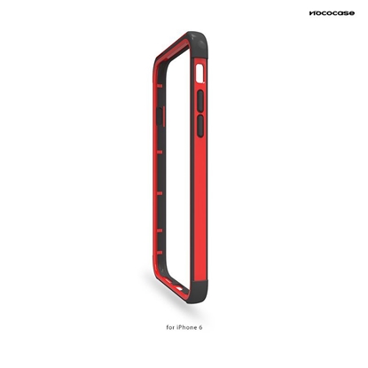 Picture of Hoco Apple iPhone 6 Coupe Series Double-Color Bracket bumper Red
