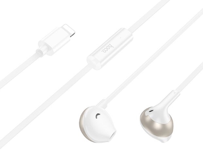 Attēls no Hoco M115 Sagacious universal earphones with microphone iP White