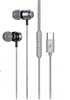 Picture of Hoco M122 Power metal universal digital earphones with microphone Type-C Metal Grey