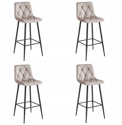 Picture of Hoker NADO - aksamit ciemny be / nogi czarne x 4