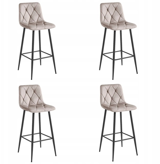 Picture of Hoker NADO - aksamit ciemny be / nogi czarne x 4