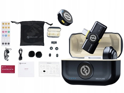 Attēls no Hollyland Lark M2 USB-C - Wireless Lavalier Microphone with USB-CPlug (Duo,Shine Charcoal)