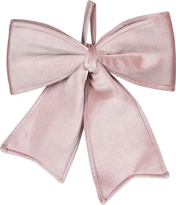 Изображение Home Styling Collection Kokarda dekoracyjna ozdobna róowa welurowa na choink wita Boe Narodzenie 32x34 cm