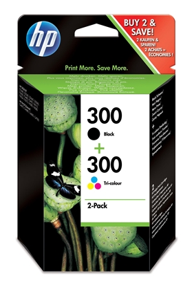 Изображение HP 300 2-pack Black/Tri-color Original Ink Cartridges