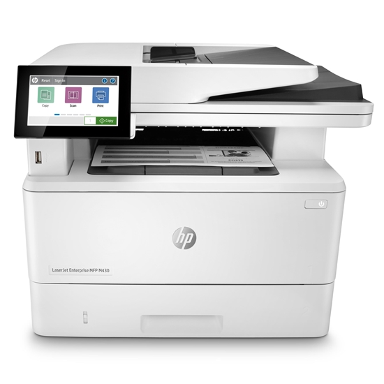 Picture of HP LaserJet Enterprise MFP M430f, Black and white, Printer for Business, Print, copy, scan, fax, 50-sheet ADF; Two-sided printing; Two-sided scanning; Front-facing USB printing; Compact Size; Energy Efficient; Strong Security