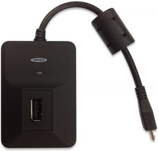 Picture of HUB USB Ednet z czytnikiem kart, microUSB 2.0 z funkcj OTG (31516)