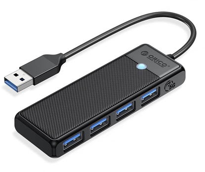 Attēls no HUB USB Orico PAPW4A-U3-015-BK-BP 4x USB-A 3.0 (PAPW4A-U3-015-BK-BP)