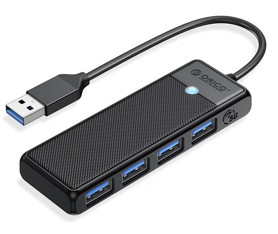 Picture of HUB USB Orico PAPW4A-U3-015-BK-BP 4x USB-A 3.0 (PAPW4A-U3-015-BK-BP)