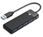 Attēls no HUB USB Orico PAPW4A-U3-015-BK-BP 4x USB-A 3.0 (PAPW4A-U3-015-BK-BP)