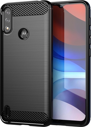 Attēls no Hurtel Carbon Case elastyczne etui pokrowiec Motorola Moto E7i Power czarny