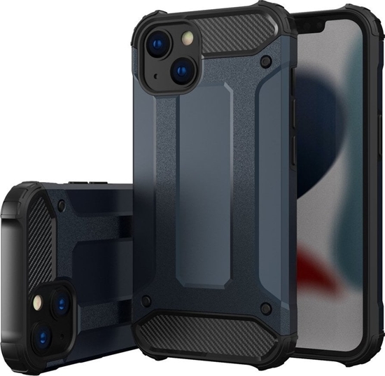 Изображение Hurtel Hybrid Armor etui iPhone 14 Plus pancerny hybrydowy pokrowiec niebieskie