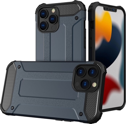 Attēls no Hurtel Hybrid Armor etui iPhone 14 Pro pancerny hybrydowy pokrowiec niebieskie