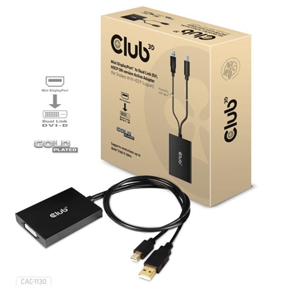 Attēls no I/O ADAPTER MINI DP TO DVI-I/ACTIVE CAC-1130 CLUB3D