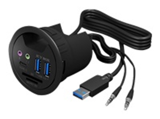 Picture of ICY BOX IB-HUB1404A socket-outlet Black