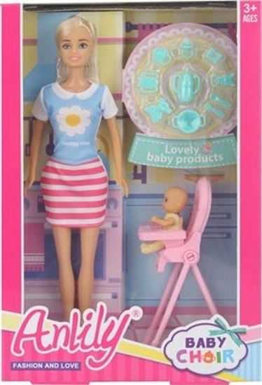 Picture of Icom Lalka Anlily 30 cm Z Krzesem Dla Dziecka