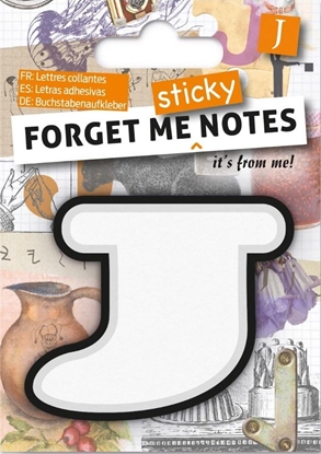 Изображение IF Forget me sticky notes kart samoprzylepne litera J