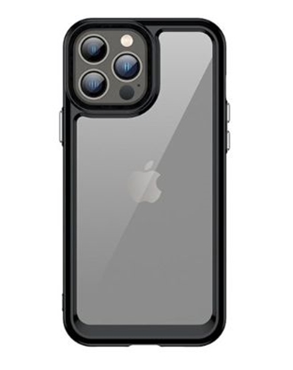 Изображение iLike - iPhone 13 Pro hard cover with gel frame Transparent Black