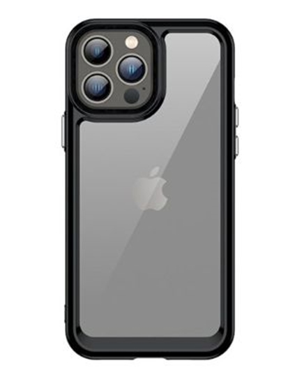 Изображение iLike - iPhone 13 Pro hard cover with gel frame Transparent Black