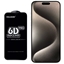 Attēls no iLike - iPhone 15 Pro Max 6D Full face Glue 9H Tempered glass with Black frame