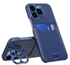 Picture of iLike Apple iPhone 14 Pro Leather Stand Case card wallet with stand Blue