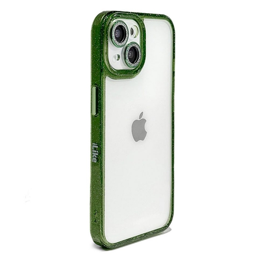 Изображение iLike Apple iPhone 14 STARS LENS ACRYLIC COVER Green