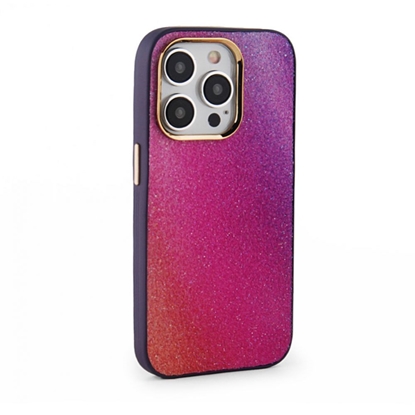 Picture of iLike Apple iPhone 15 Pro Print Desire Customized Diamonds Case Purple