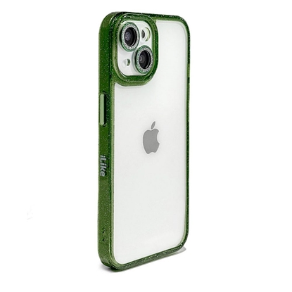 Picture of iLike Apple iPhone 15 Pro STARS LENS ACRYLIC COVER Green