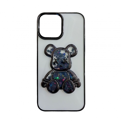 Picture of iLike Apple iPhone 15 Silicone Case Print Desire Bear Black