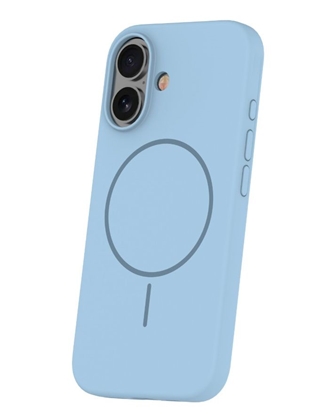 Picture of iLike Apple iPhone 16 Soft Touch Silicone case With Magnetic Light Blue
