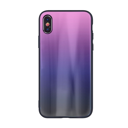 Picture of iLike Apple iPhone XR Aurora Glass case Pink-Black