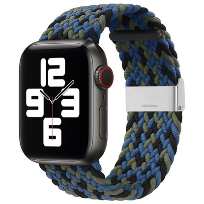 Picture of iLike Apple Watch 38/40/41mm Braided Fabric Strap Blue